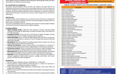 EQUIP AFRICA INSTITUTE JANUARY 2024 INTAKE
